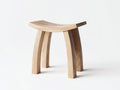 Pedale 44×32×48 cm - legno naturale chiaro - seduta concava con quattro gambe curve per Camera Da Letto