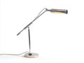 Lampada Da Scrivania 76×24×82 cm - metallo cromato argento - braccio articolato con diffusore cilindrico per Camera Da Letto
