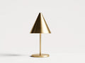 Lampada da scrivania 34×34×48 cm - metallo ottone - paralume conico e base circolare per camera da letto
