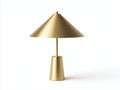 Lampada da scrivania 46×46×55 cm - metallo ottone - paralume svasato e base rastremata per camera da letto